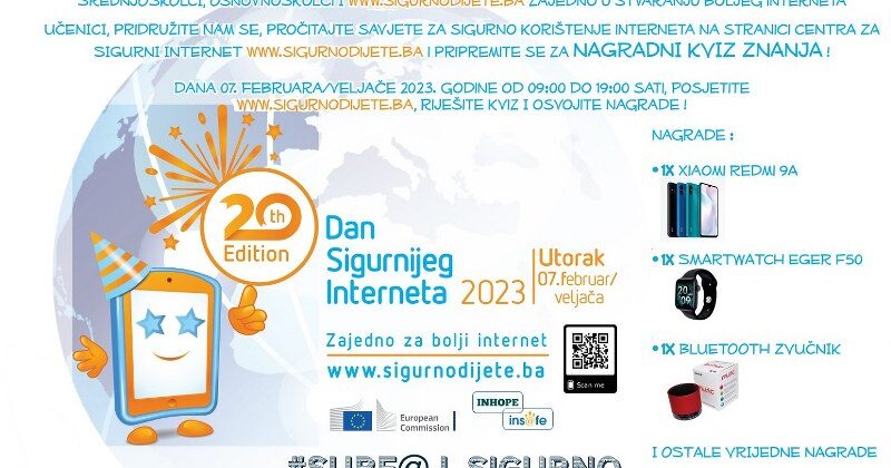 Poziv za učešće i podršku  u obilježavanju Dana sigurnijeg interneta