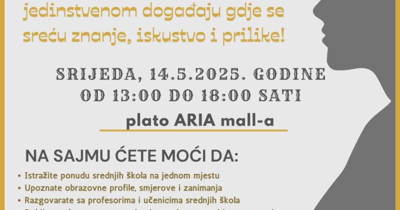 Sajam srednjih škola – 14. maj 2025. godine
